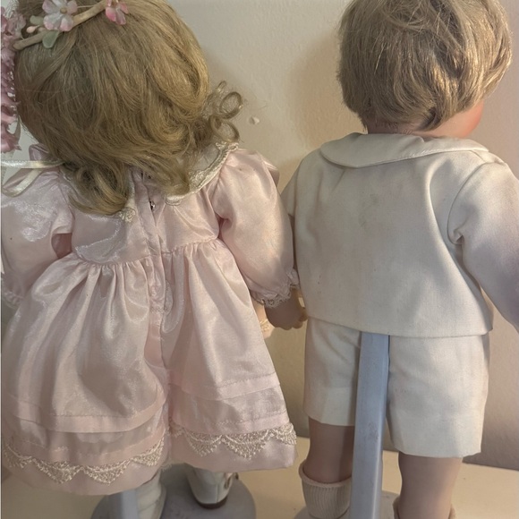 Ashton Drake wedding dolls Doll Pair Landa Bello porcelain dolls - Picture 5 of 14